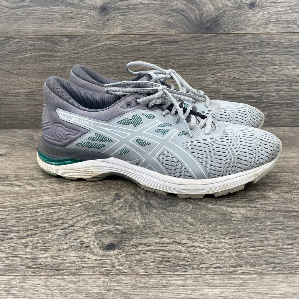 ASICS Gel-Flux 5 Running Shoes Womens 9.5 Grey Teal T861N Athletic Sneakers